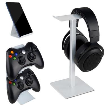 Imagem de Setup Kit Gamer Vexus Suporte P/ Celular Fone Controle Branco - Genus 