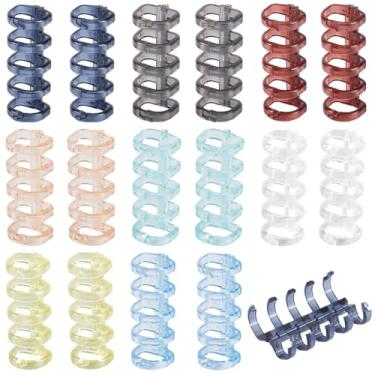 Imagem de SOFPLATE 1 caixa com 32 peças, 8 cores, 5 anéis, de plástico, folhas soltas, anéis para encadernação de livros, espiral, espinhas, pentes, grampo articulado para agenda de viagem, álbum de recortes,