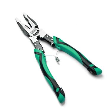 Imagem de WEILIGU Alicates de corte diagonais de 21,6 cm Alicates de cortadores laterais multiuso com alça macia Diques Cortador de fio para decapagem, corte, crimpagem