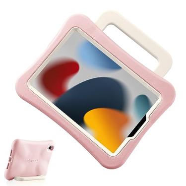 Imagem de LeiJue Capa infantil para iPad 7ª/8ª/9ª geração de 10,2 polegadas, leve, resistente, à prova de choque/à prova de quedas com alça/suporte, capa protetora adequada para crianças para iPad de 10,2
