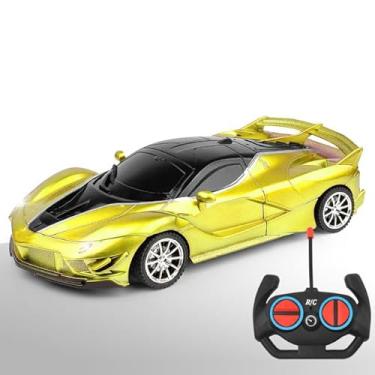 Imagem de Carrinho de Controle Remoto faróis em LED - Super Carros com Alta Velocidade (FAmarelo)
