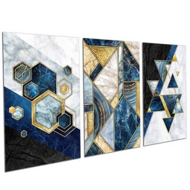 Imagem de Quadros Decorativos Lazuli Sala Escritório Quarto Moderno Casal PMG - 
