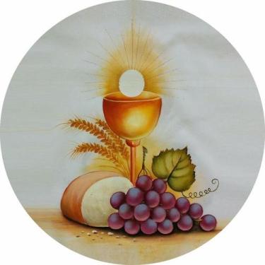 Imagem de Painel Festa Redondo C/ Elástico 1,50m Eucaristia - Fadrix