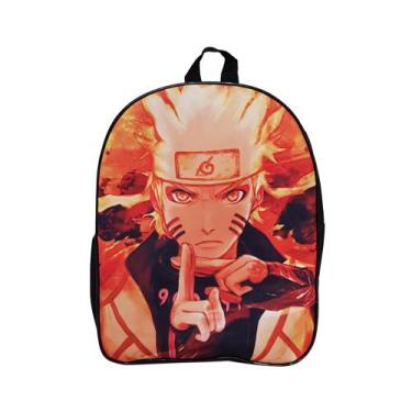 Imagem de Mochila Escolar Naruto Uzumaki Volta Às Aulas - Vinis Store, Preto