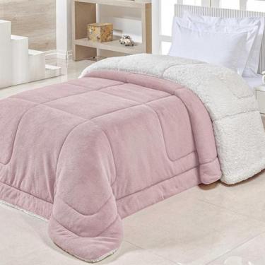 Imagem de Coberdrom Solteiro Dupla Face em Sherpa e Manta Soft 1,60m x 2,40m - P