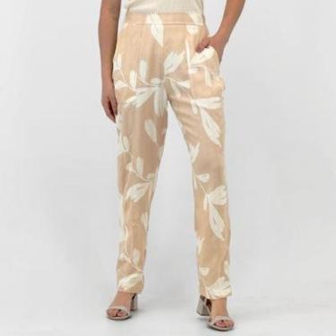 Imagem de Calça Malwee Reta em Tecido com Fio Lurex Feminina-Feminino