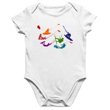 Imagem de Body Bebê Algodão Kite Surf Freestyle - Foca na Moda, Branco, G