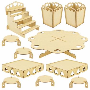 Imagem de Kit Festa Provençal Mdf Coração - 11 Peças - Linha Temática - Modernar