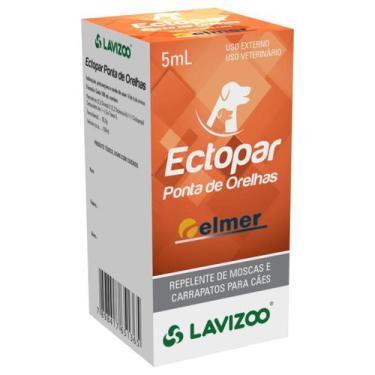 Imagem de Repelente de Moscas e Carrapatos em Cães Ectopar Ponta de Orelha 5ml -