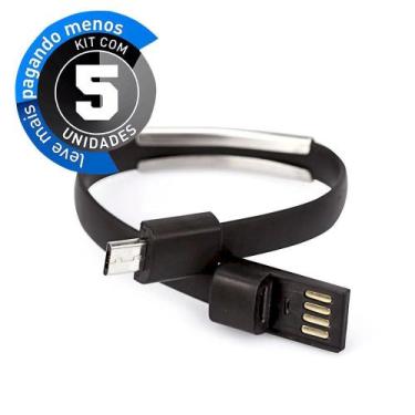 Imagem de Pulseira Carregador Usb Android E Windows - Kit Com 5 - Cirilo Cabos