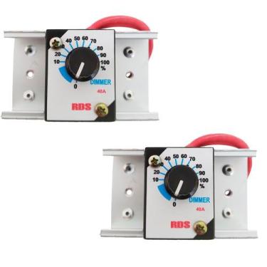 Imagem de 2 Peças dimmer 40a 6000W regulador voltagem potência dimer resistência
