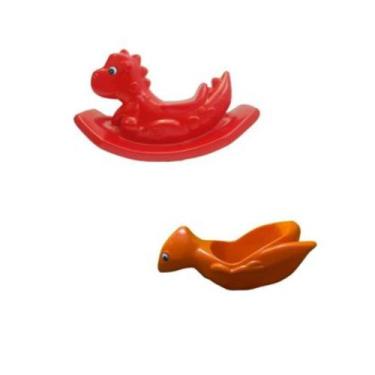 Imagem de Kit Balanço e Gangorra Dino  Brinquedos Divertidos para Crianças ao Ar