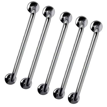 Imagem de Barra de Apoio 40cm Alça Inox Kit 5 Unidades Idoso Gestante Cadeirante Banheiro Box Suporte Acessibilidade Corrimao Casa Segurança