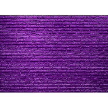 Imagem de Purple Brick Wall Background 7x5 Halloween Photography Backdrop Vinyl Photo Background Descendant Themed Birthday Backgrounds Textured Brick Portrait Picture Photoshoot