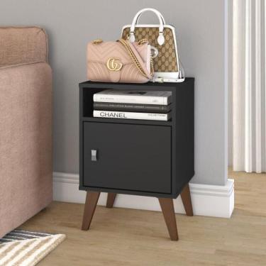 Imagem de Mesa de Canto com 1 Porta e 1 Nicho - Preto - Movelbento, Preto