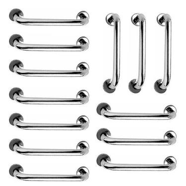 Imagem de Barra de Apoio Inox 40cm  Kit 13 Unidades Idoso Deficiente Cadeirante 