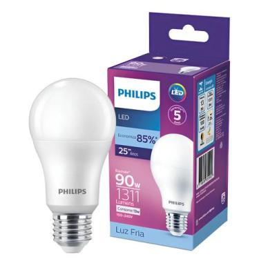 Imagem de Lâmpada Led Bulbo 13w = 90w 1311lm Bivolt Philips 6500k branca Cor Da 