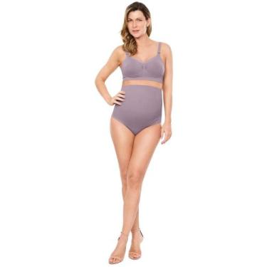 Imagem de Cinta Calcinha Alta Cavada E Cós Largo Confortável Sem Costura Para Ge