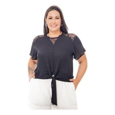 Imagem de Blusa Plus Size Feminina Casual Social Manga Curta 205 - Gatta Fashion