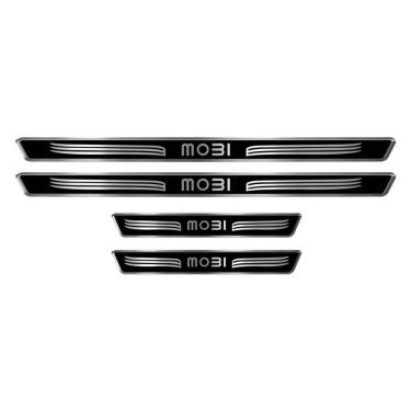 Imagem de Kit Soleira Adesivo Porta Fiat Mobi 2017 2018 2019 2020 2021 Cromado