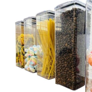 Imagem de Kit Pote Hermético Quadrado 2,3 Litros Acrílico 2 Unidades - KTM