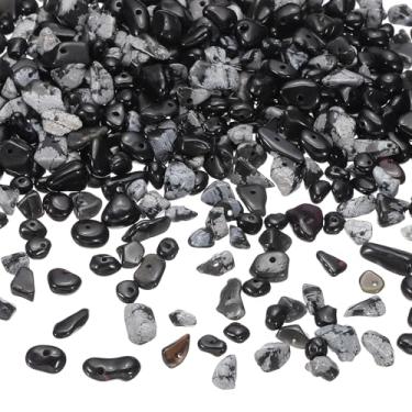 Imagem de PATIKIL Miçangas de pedra lasca, pedras irregulares, pedras irregulares, pedras soltas, contas para fazer joias faça você mesmo, colar e brinco, Cristal artificial, Cristal artificial