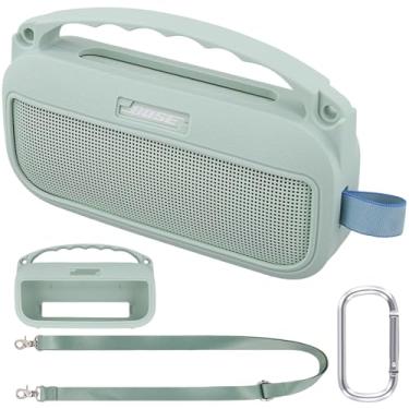 Imagem de co2CREA Capa de silicone macio para Bose SoundLink Flex 2ª geração Bluetooth (capa de silicone, capa mint)