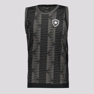 Imagem de Regata Botafogo Division Infantil Cinza e Preta