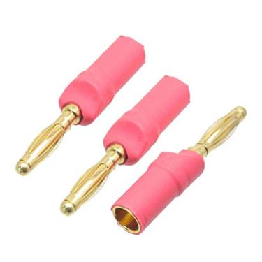 Imagem de JFtech RC sem fios bala macho de 2 mm para conector bala fêmea de 3,5 mm adaptador de conversão de plugue banana dourado para avião RC avião carro motor ESC (pacote com 3)