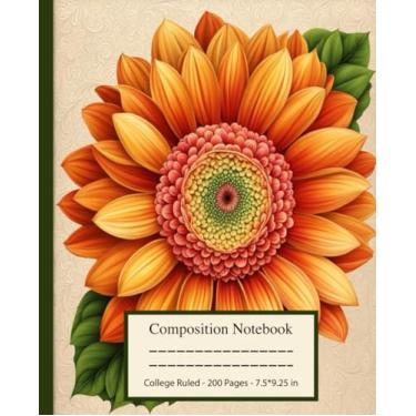 Imagem de Composition Notebook College Ruled: Gerbera Inspired Writing Companion | Botanical Illustration | Cute Floral Aesthetic Journal for Girls Teens Women