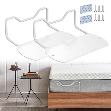 Imagem de Dolenor Rolha deslizante de colchão para moldura de cama de madeira, barra de retenção de colchão deslizante, suporte antideslizante na cama (branco, 5 cm A, pacote com 2)