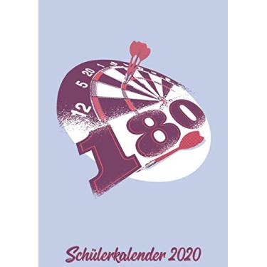 Imagem de Schülerkalender 2020: Wochenplaner zum notieren, organisieren und planen DIN A4. Kalender/Terminkalender/Monats- / Tagesübersicht/Kontakt- / ... Design : Dartscheibe Dartspieler Dart Pfeile