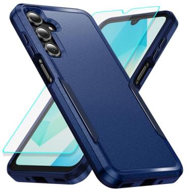 Imagem de Capa para Samsung Galaxy A16 com proteção de tela: Capa protetora resistente à prova de choque e à prova de arranhões para Samsung Samsumg Galaxy A16 5G -Azul