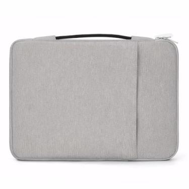 Imagem de Capa protetora para laptop de 17,7 polegadas, à prova de choque, bolsa de mão, capa protetora para notebook, bolsa de transporte cinza