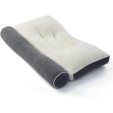 Imagem de Travesseiro de pescoço de trigo sarraceno, travesseiro de pescoço de cilindro de cássia Travesseiro de reforço ajustável Suporte de pescoço cervical Alívio de dor no pescoço, 12 tipos de tra