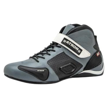 Imagem de Sapatilha Masculina de Corrida Profissional em Couro ideal p/automobilismo 314 (Cinza, BR, Adulto, Numérico, 41)