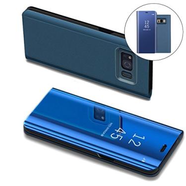 Imagem de Capa para Samsung S8 da Cotdinforca, design espelhado, transparente, estilo flip, capa de proteção de luxo com suporte para Samsung Galaxy S8 SM-G950-5,8 polegadas., A Flip Mirror 4