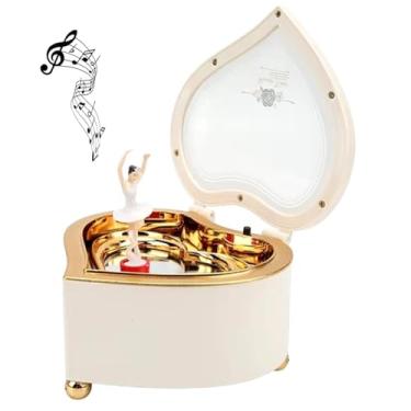 Imagem de Caixinha De Música Bailarina, Caixinha Musical Coração DT0129C Caixinha de Musica Coração Com Bailarina. Abrindo a Tampa A Bailarina Gira Suavemente Sobre o Coração ao Som da Música.