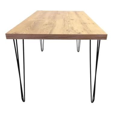 Imagem de Sala de Jantar Mesa 1,20x0,90 mts Tampo MDF Até 6 Lugares   - Madeira 