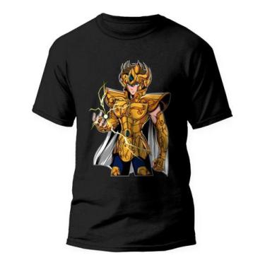 Imagem de Camiseta Aioria De Leão Camisa Anime Cavaleiros Do Zodiaco - Kamisetas
