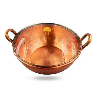 Imagem de Tacho de cobre 5 Litros (Tampa de Vidro) - Artesanato Líder