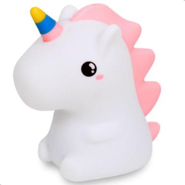 Imagem de Luminária Unicórnio Colorido Recarregável Silicone Infantil - KNIMP