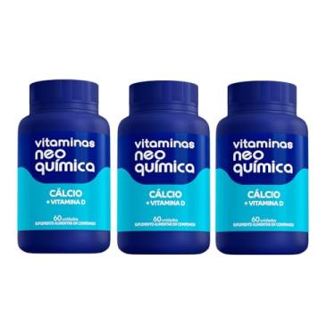 Imagem de Kit 3 Cálcio + Vitamina D 60 Cápsulas - Neo Química