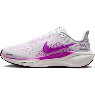 Imagem de Nike Pegasus 41 Tênis de corrida feminino (FD2723-103, branco/preto/rosa além/violeta hiper), branco/preto/rosa extra/violeta hiper-violeta, 39