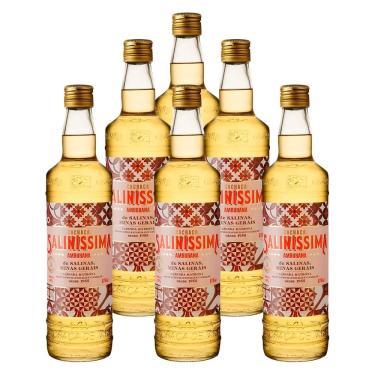 Imagem de Cachaça Saliníssima Amburana 670ml 6 Unidades