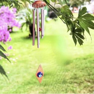Imagem de Sino Dos Ventos Mensageiro Olho Grego 50cm Feng Shui - Althea Arte Dec