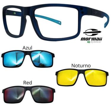 Imagem de Oculos Mormaii Swap 5 6127 KC6 Azul Fosco Com 3 Clipons, Azul, Red, No
