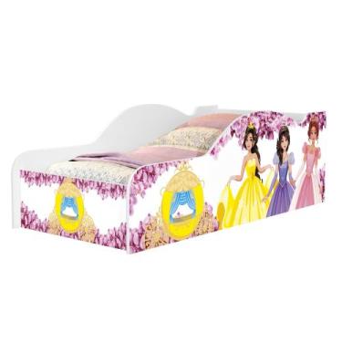 Imagem de Cama De Solteiro Para Quarto Carro Com Proteção Lateral Adesivada MDF 