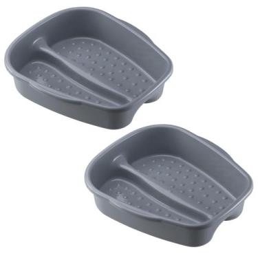 Imagem de Kit 2 Bacia Para Pés Pedicure Salão de Beleza Multiuso Relaxamento Com