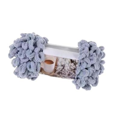 Imagem de Esquirla Coloque grosso de almofada de almofada de almofada lavável pano de crochê Diy tricô de fio volumoso para camisola de almofada de travesseiro, Cinza Claro